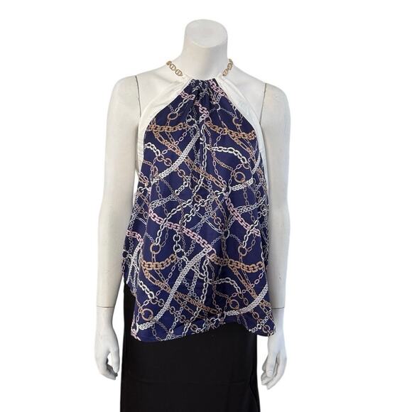 The Noli shop Tops - New The Noli Shop Blouse Women's Medium Mika Silky Chain Link Pattern